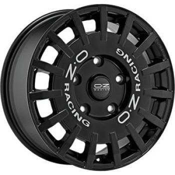 OZ RACING RALLY RACING GLOSS BLACK SILVER LETTERING  5X112 8x18 8/18 ET45 CB75