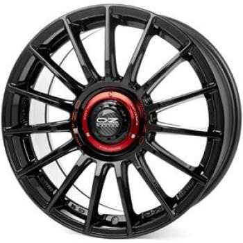 OZ RACING SUPERTURISMO LM GLOSS BLACK RED LETTERING  5X112 8x18 8/18 ET48 CB75