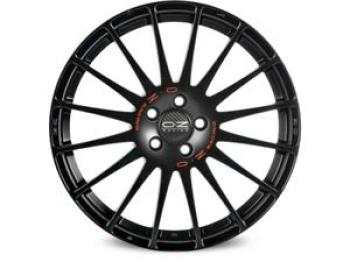 OZ RACING SUPERTURISMO GT MATT BLACK RED LETTERING  5X114 7x17 7/17 ET45 CB64.1