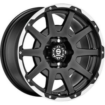 SPARCO DAKAR MATT BLACK LIP POLISHED+RIVETS 8.5x18 5/18 ET42 CB65.1