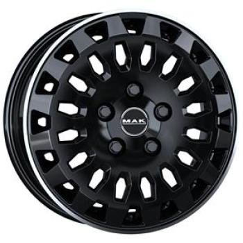MAK OVERLAND GLOSS BLACK MIRROR RING 7x17 7/17 ET45 CB71.1