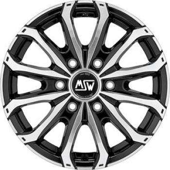 MSW 48 VAN 6 HOLES GLOSS BLACK FULL POLISHED 6,5X 6.5x16 5/16 ET50 CB74.5