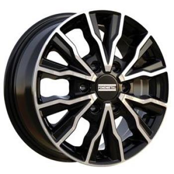 FONDMETAL PRO2 GLOSSY BLACK MACHINED  6X1 6.5x16 5/16 ET50 CB74.5