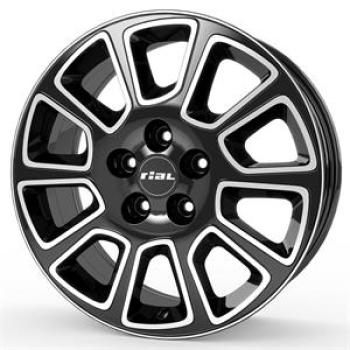 RIAL TRANSPORTER 2 DIAMOND-BLACK FRONTPOLISHED 7x17 7/17 ET55 CB65.1