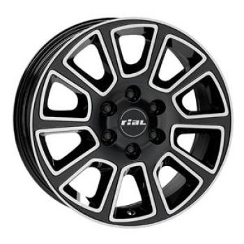 RIAL TRANSPORTER 2 DIAMOND-BLACK FRONTPOLISHED 7x17 7/17 ET50 CB84.1