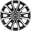 MSW 48 VAN 6 HOLES GLOSS BLACK FULL POLISHED 6,5X 6.5x16 5/16 ET50 CB74.5